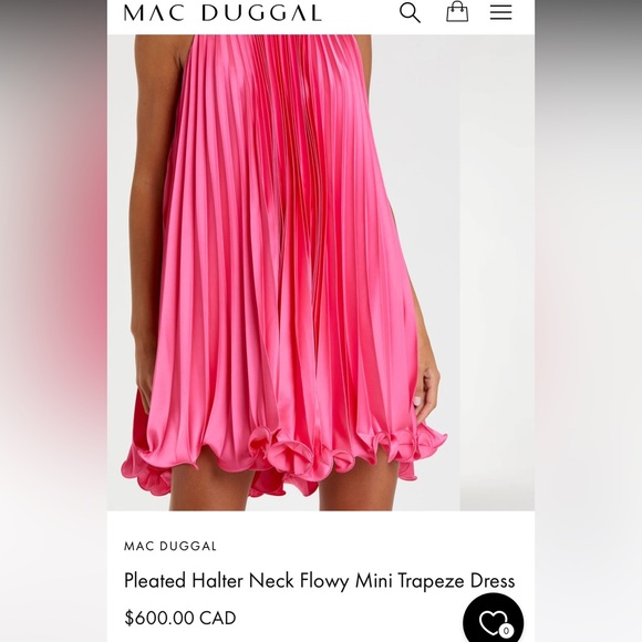 NWT Mac Duggal 49636 Candy Pink Size 10 - Picture 4 of 8